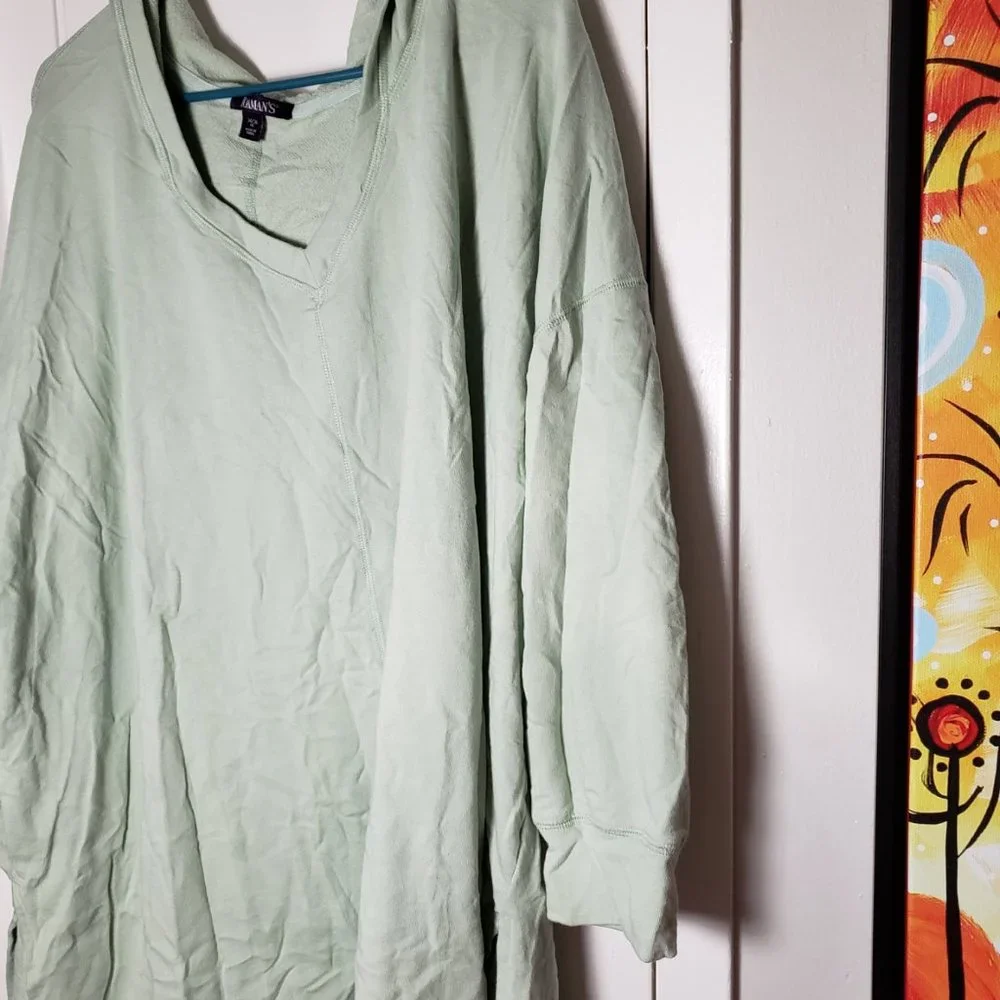 Roaman's Hoodie - Sage Green - Super Soft - 4X (34/36) - Picture 5 of 5